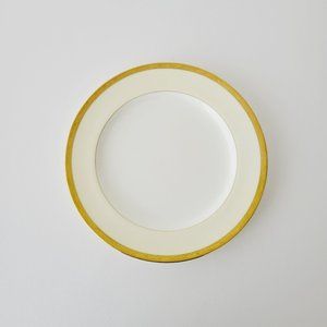 Antique Minton Dinner Plate Cream & White, Gold Encrusted Lotus Ivy c.1873-1912